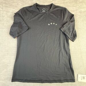 Roxy Medium Enjoy Waves SS Lycra Rash Guard‎ Black ERJWR03426 Womens Medium